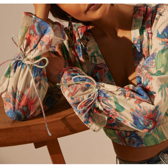Anthropologie Tops - Anthropologie Floral Blouse - Multicolor
